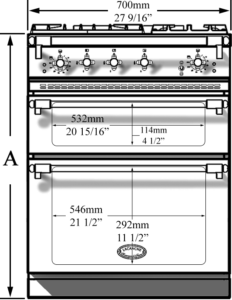 Rully front dimensions